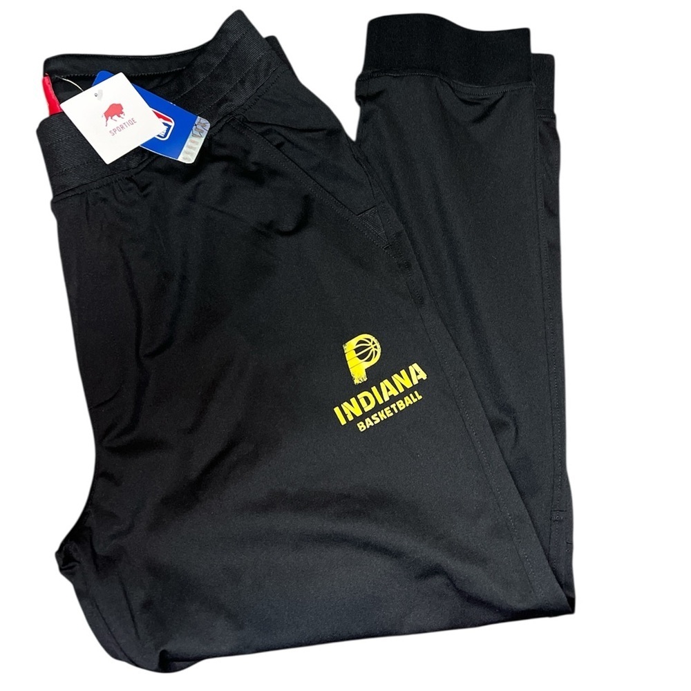 Black NBA Sportiqe Indiana Pacers sweatpants joggers XL